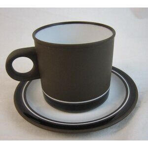 Vintage 1970s Hornsea Lancaster Vitramic Contrast Cup Mug(1976) & Saucer(1978)